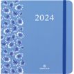 Agenda Anahita - 1 semaine sur 2 pages - 16 x 16 cm - floralie bleu - Oberthur