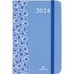 Agenda Anahita - 1 semaine sur 2 pages - 10 x 15 cm - floralie bleu - Oberthur