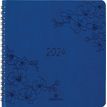 Agenda à spirale Primrose - 1 semaine sur 2 pages - 16 x 16 cm - bleu marine - Oberthur