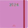 Agenda Merida - 1 semaine sur 2 pages - 16 x 16 cm - violet - Oberthur