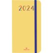 Agenda de poche Merida - 1 semaine sur 2 pages - 9,5 x 17 cm - jaune - Oberthur