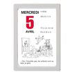 Oberthur - Bloc éphéméride humoristique - 6 x 9 cm - gris