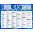 CBG Bleu & rouge 205 - Bankkalender - wandmontage - 2020 - 6 maanden per pagina - 135 x 175 mm - met datum