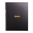Rhodiactive Notebook - Cahier à spirale A4+ (21 x 31,8 cm) - 160 pages - ligné avec marge - noir