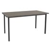 Table de réunion rectangulaire - 160 x 80 cm - Pieds carrés anthracite - imitation chêne gris