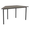 Table de réunion trapèze - 120 x 60 cm - Pieds carrés aluminium - imitation chêne gris