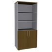 Burocean PRO - boekenkast - 4 planken - 2 deuren - walnoot, aluminium