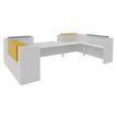 3253310542860-Banque d'accueil OLA - Ensemble composé de modules hauts(x2) + PMR + retours (x2) + tablettes (x2) jaune + (x2) bleu - L425 x P237,5--1