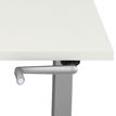 3617350004618-Bureau AXEL assis/debout - réglage par manivelle - L140 x P80 cm - plateau blanc - pieds gris--1