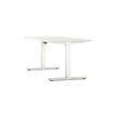 Bureau électrique AXEL -  bureau assis/debout  - L140 cm - plateau blanc - pieds blanc