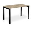 Bureau ARIAL - L160 x P80 cm - plateau imitation chêne brunswick - pieds noirs