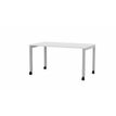 Table de réunion mobile ARIAL - L160 x P80 cm - plateau blanc - pieds gris