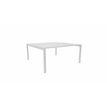 Bureau Bench ARIAL - L140 x P165 cm - plateau blanc - pieds blancs