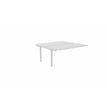 Bureau Bench ARIAL - Plan suivant - L160 x P165 cm - plateau blanc - pieds blancs