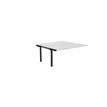 Bureau Bench ARIAL - Plan suivant - L180 x P165 cm - plateau blanc - pieds noirs