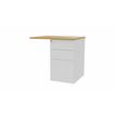Eol Conect - return desk pedestal - 90° corner (L-shaped) - licht eiken