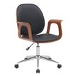 Demeyere ARTEMIS - stoel - polyurethaan, triplex - zwart, chroom, donker hout