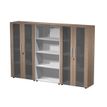 Artarredi Flora Medium-High - boekenkast - 3 planken - 4 deuren - scheefkelk kers