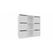 Vestiaire CAMILLE 9 cases/6 portes - fermeture à clef - H112,3 x L120 x P43,2 cm - corps blanc neige - portes blanches