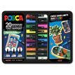 Posca - Pack de 20 marqueurs - pointes et couleurs pop assorties
