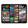 Posca - Pack de 20 marqueurs - pointes et couleurs assorties - spécial stickers