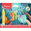 Maped Jungle Fever - 12 Crayons de cire WAX en pochette carton