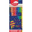 Maped Pixel Party - 12 Crayons de couleur en pochette carton