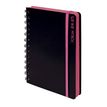 Exacompta Forum Black & Color - Dagboek - 2021 - 2022 - dag per pagina - met draad gebonden - 120 x 170 mm - portret - wit papier - zwarte hoes, roze hoes - polypropyleen (PP)