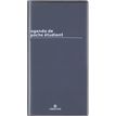 Agenda de poche Boréal - 1 semaine sur 2 pages - 9,5 x 18 cm - noir - Oberthur