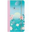 Agenda de poche à élastique Sakura - 1 semaine sur 2 pages - 9,5 x 17,5 cm - fleurs - Oberthur