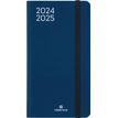 Agenda de poche Split - 1 semaine sur 2 pages - 9,5 x 17,5 cm - bleu marine - Oberthur