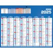 Calendrier bancaire 8 mois par face - 21 x 26,5 cm - bleu - Bouchut