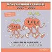 Calendrier familial - grille mensuel - 30 x 30 cm  - Bouchut