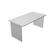Bureau droit Trend - L140 - Pieds panneaux - plateau gris