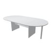 Table de réunion Presto - ovale - L220 cm - gris