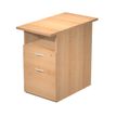 Caisson Hauteur bureau Trend - L43xP80xH72 cm - 2 tiroirs dont 1 DS + 1 niche - hêtre