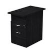 Caisson Hauteur bureau - L43xP80xH72 cm - 2 tiroirs dont 1 DS + 1 niche - frêne noir