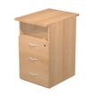 Caisson Hauteur bureau Trend - L43xP60xH72 cm - 3 tiroirs + 1 niche - hêtre