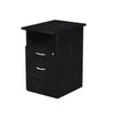 Caisson haute Trendur bureau - L43xP60xH72 cm - 2 tiroirs dont 1 DS + 1 niche - frêne noir