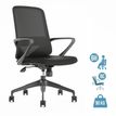 Fauteuil de bureau SEAGULL - accoudoirs fixes - noir