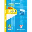 Clairefontaine - Feuillet mobiles sous film A4 - 350 pages - grands carreaux (Seyes) - perforées - 90g