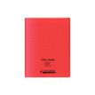 Conquérant Classique - Cahier polypro à rabat - 17 x 22 cm - 96 pages - grands carreaux (Seyes) - rouge