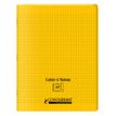 Conquérant Classique - Cahier polypro à rabat 24 x 32 cm - 48 pages - grands carreaux (Seyes) - jaune