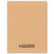 Conquérant Classique - Cahier polypro 17 x 22 cm - 96 pages - grands carreaux (Seyes) - abricot