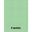 Conquérant Classique - Cahier polypro 24 x 32 cm - 96 pages - grands carreaux (Seyes) - vert clair