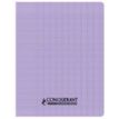 Conquérant Classique - Cahier polypro 24 x 32 cm - 96 pages - grands carreaux (Seyes) - lilas