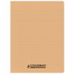 Conquérant Classique - Cahier polypro 24 x 32 cm - 96 pages - grands carreaux (Seyes) - abricot