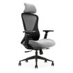 Fauteuil de bureau DESIGNER - Accoudoirs réglables - Appuie-tête - gris et noir