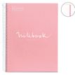 Miquelrius Emotions - Notitieboek - met spiraal gebonden - A4 - 80 vellen / 160 pagina's - van lijnen voorzien - 4 gaten - roze - karton bedekt met papier