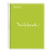 Notebook Emotions, couverture souple, A4 séyès, 80 feuilles de 1 couleur, Miquelrius, Lime.